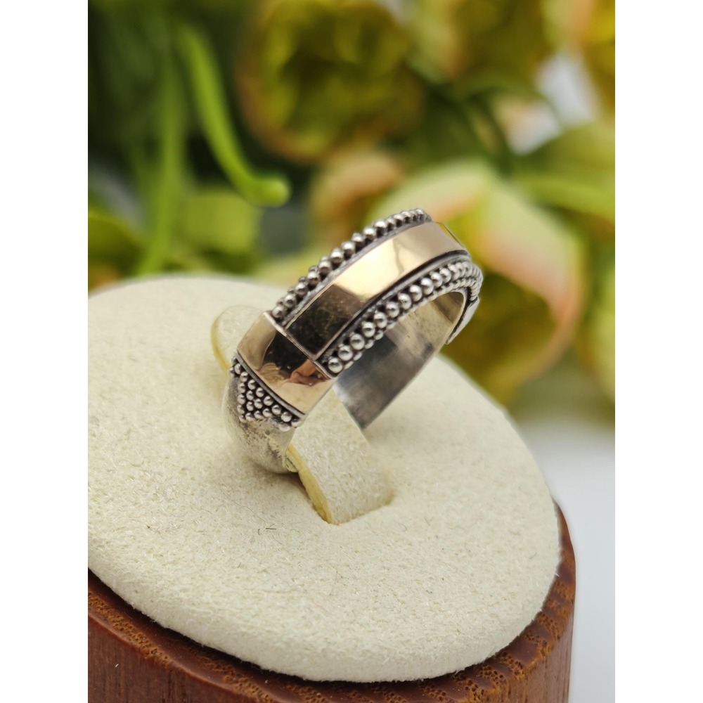 Handmade Sterling Silver and 18K Gold Ring: Minimalist Multi-Style Unisex